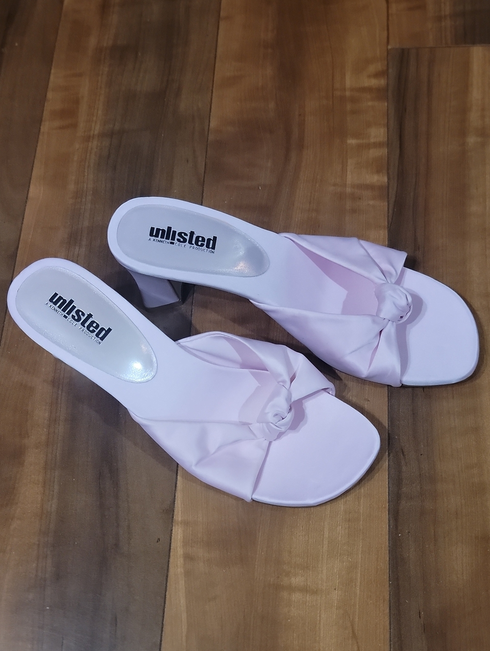 Unlisted by Kenneth Cole Pale Pink Knot Slide Mules